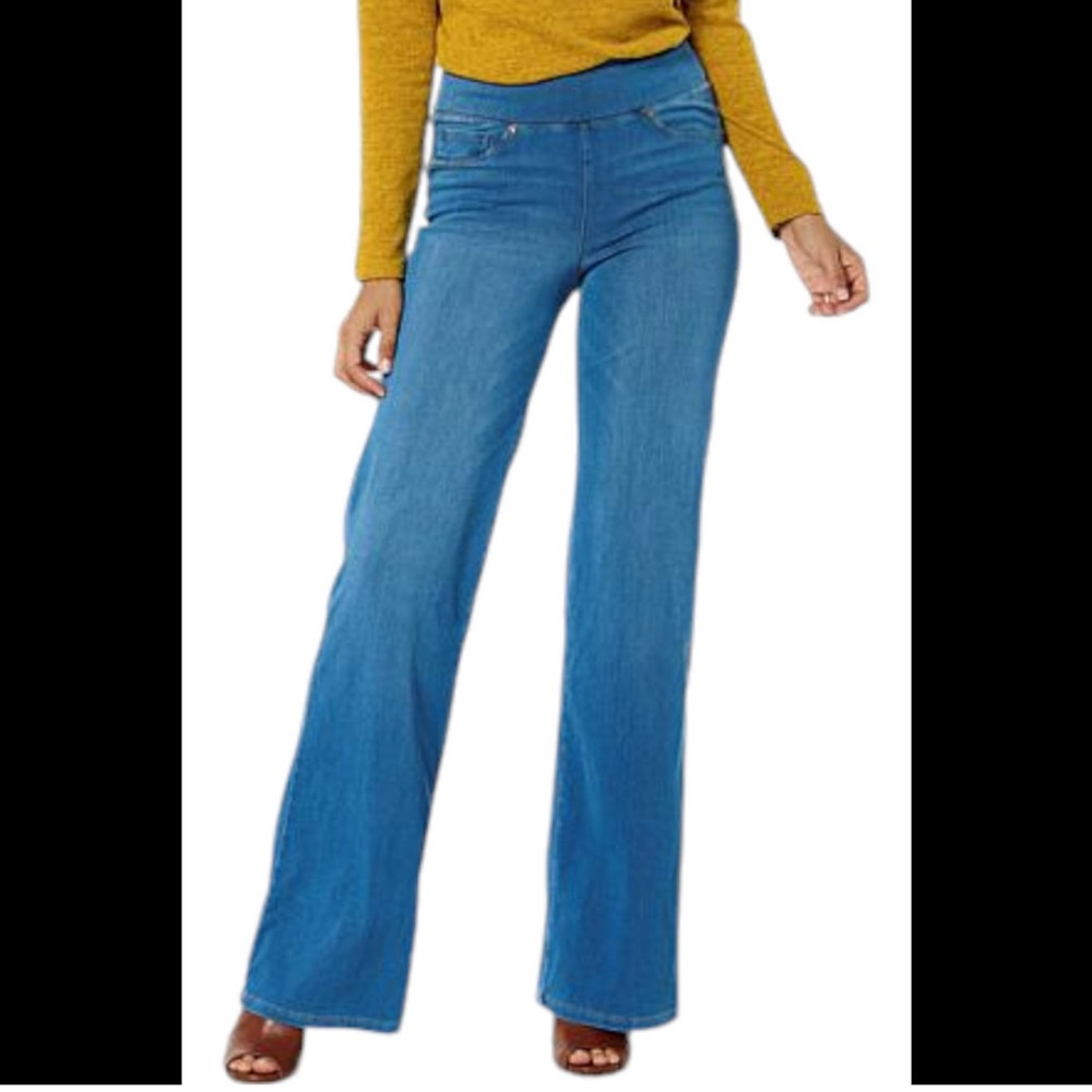 Dg2 by Diane Gilman Women's stretch Blue Jeans flare dark wash